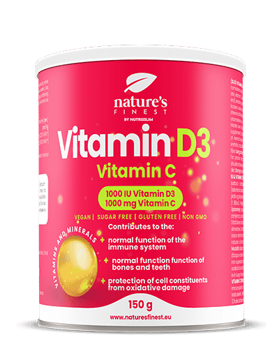 Vitamin D3 + Vitamin C 1+1 FREE - Nature`s finest