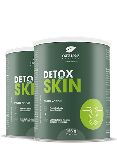 Detox Skin 1+1 , Formule Beauté 2-en-1 , Nettoie Le Corps , Réduit Les Rides , Acide Hyaluronique , Biotine , Améliore L'élasticité , Anti-âge , 250g