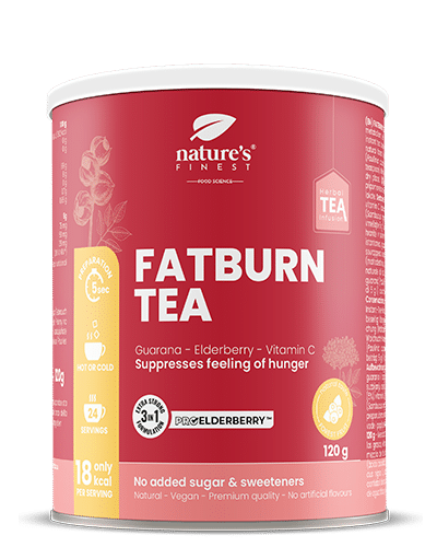 Fat Burn Slimming Tea , Thé Brûleur De Graisse , Thé De Chardon-Marie , Thé De Valériane , Thé Minceur , ProElderberry™ , Biologique , Vegan , 120g