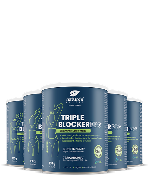 Triple Blocker Pro 2+3 , Bloqueur De Glucides , Bloqueur De Sucre , Brûleur De Graisse , Gymnema Sylvestre , HCA , 750g