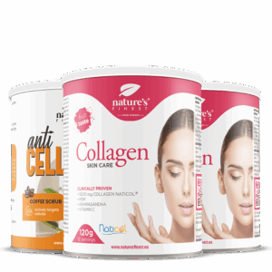 2x Skin Care Collagène + Anti Cellulite peeling au café paquet